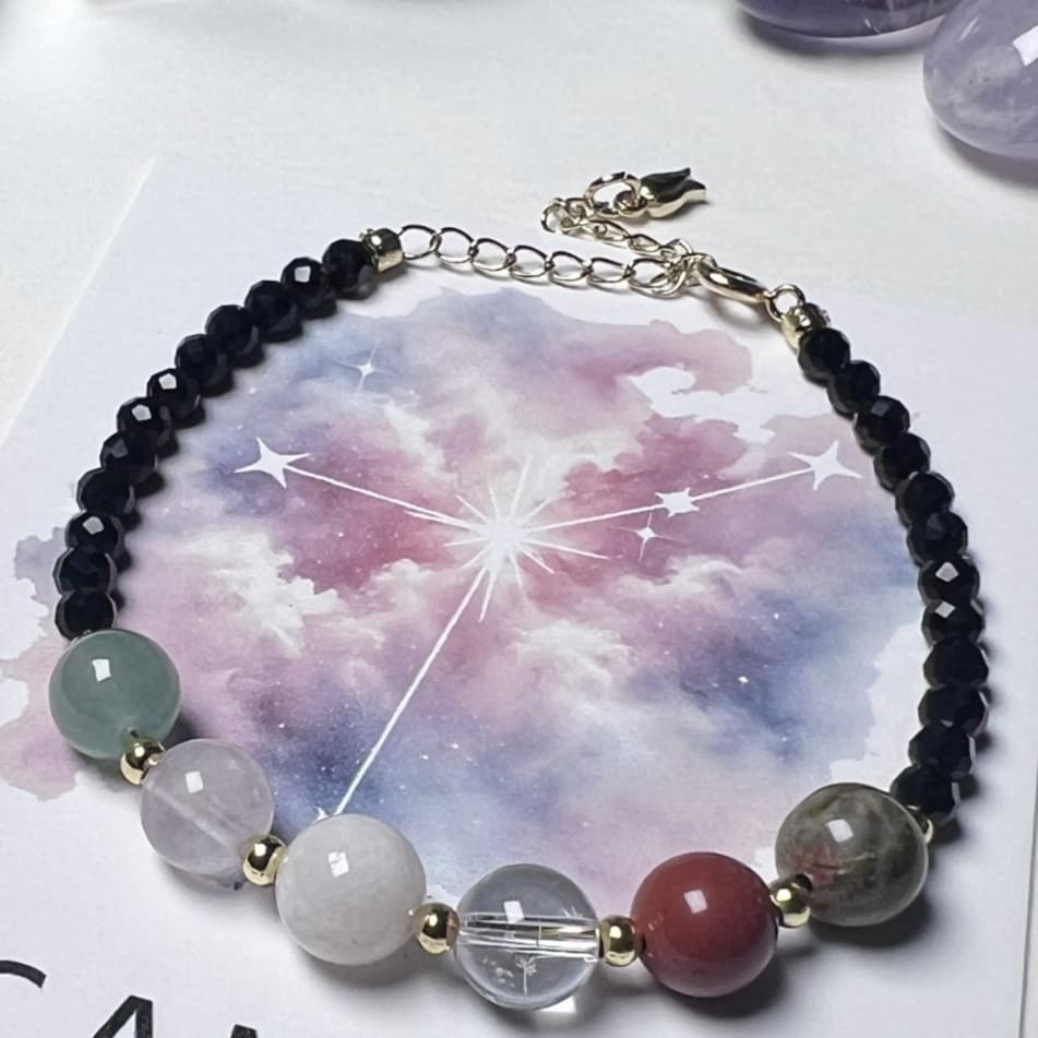パワーストーンブレスレット 星座の煌めき 天秤座・水瓶座の幸運ブレス