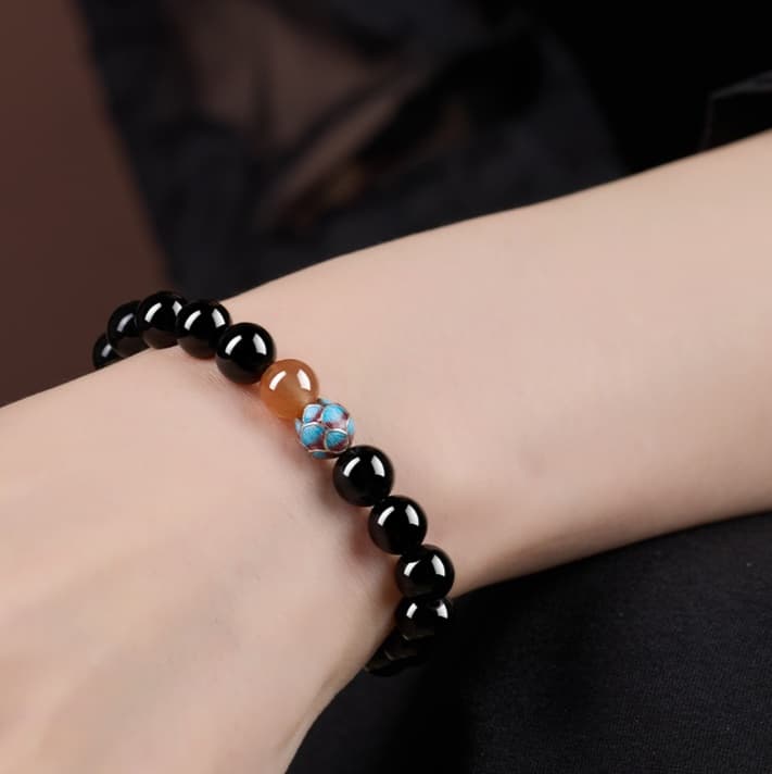 パワーストーンブレスレット 漆黒の輝き 財運招来ブレスレット