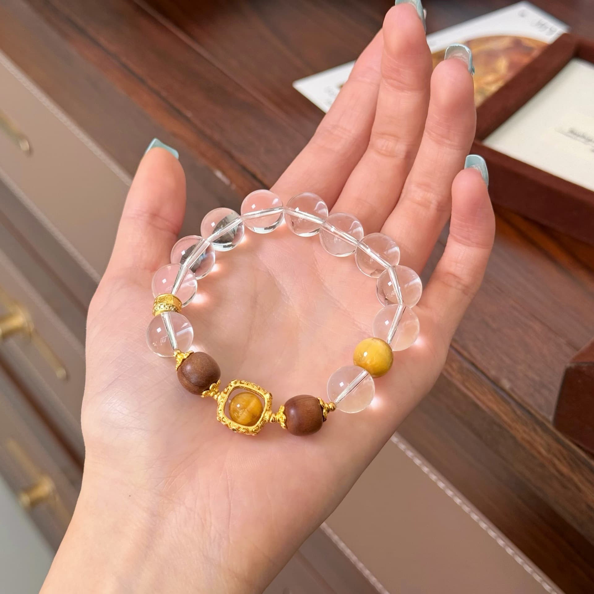 パワーストーンブレスレット 黄金招福の宝珠ブレスレット