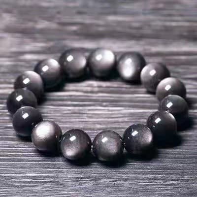 パワーストーンブレスレット 出世の道しるべ 天然黒曜石の輝き