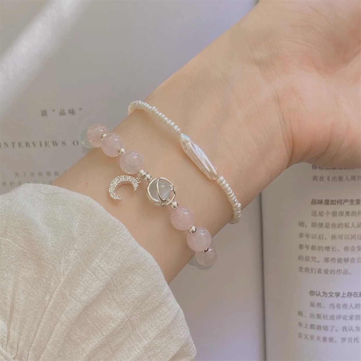 パワーストーンブレスレット 月光に願いを込めた癒しの天然石