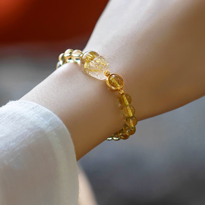 天然水晶の宝玉パワーストーンブレスレット