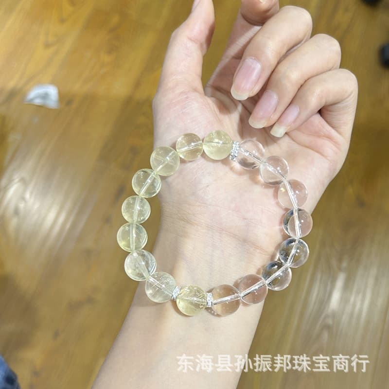 パワーストーンブレスレット 透明天然水晶 仕事運上昇ブレスレット