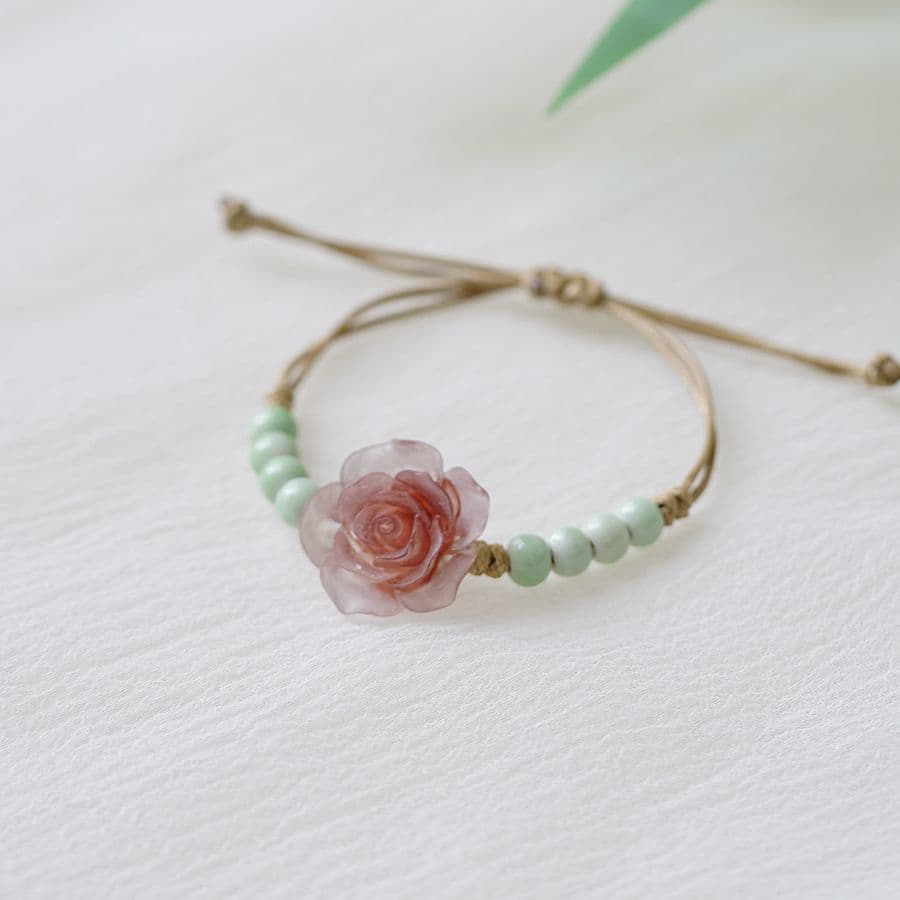 パワーストーンブレスレット パワーストーンブレスレット 華やか薔薇の癒し手環