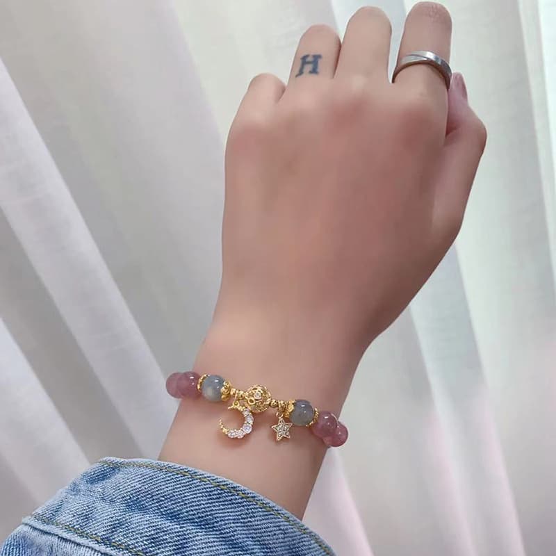 月星の恋愛祈願パワーストーンブレスレット