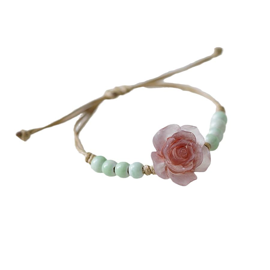 パワーストーンブレスレット パワーストーンブレスレット 華やか薔薇の癒し手環